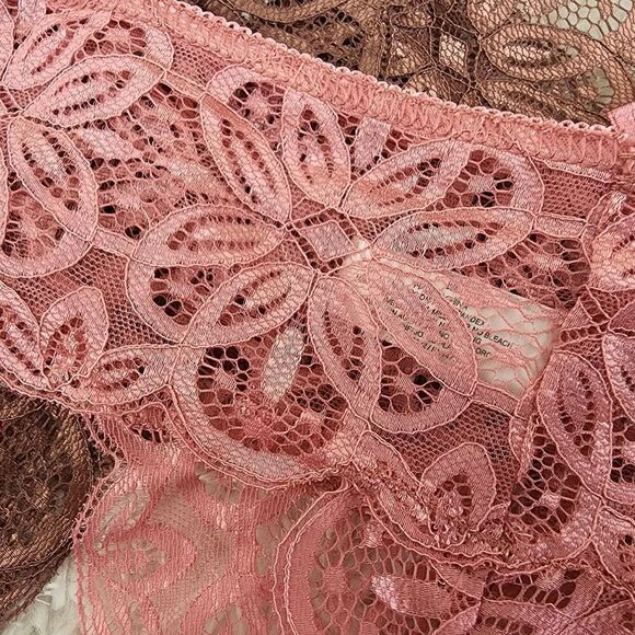 Hush THONG MEDIUM Multicolor Lace mesh 5 pack Intimates - Picture 4 of 6